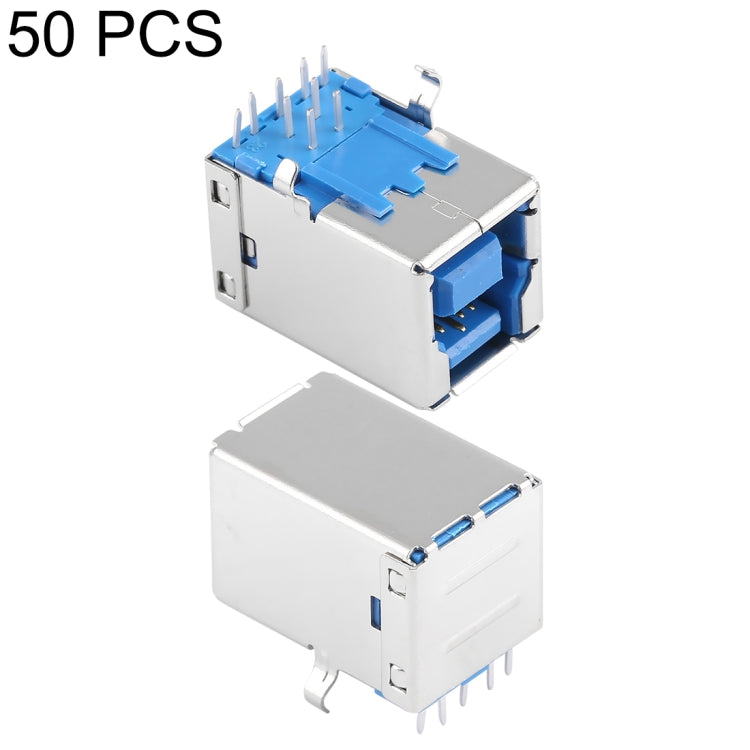 50 PCS USB 3.0 BF Type 90 Degrees DIP Bent Feet for Printer Inference