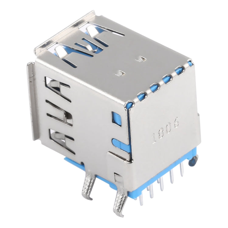 50 PCS 90 Degrees USB 3.0 Receptacle Connector in Double Dip Type