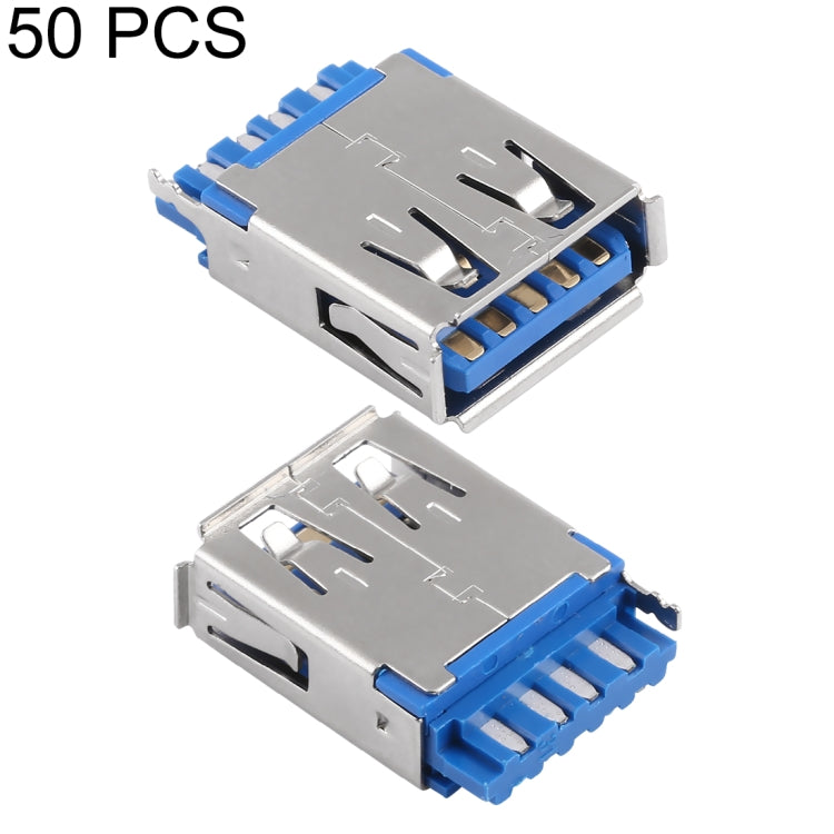 50 PCS 180 Degrees 9 Pin USB 3.0 AF Connector Solder Socket