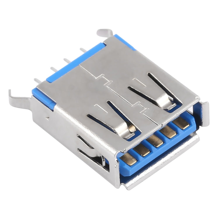 50 PCS 180 Degrees Elbow Angle USB 3.0 AF Connector Solder PAD Material SPCC