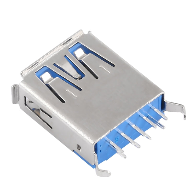 50 PCS 180 Degrees Elbow Angle USB 3.0 AF Connector Solder PAD Material SPCC