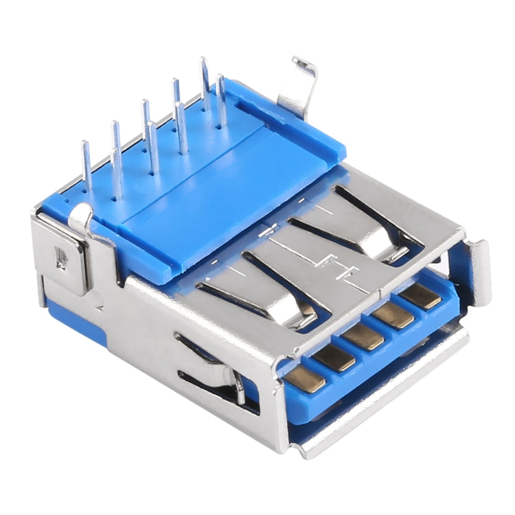 50 PCS 90 Degrees USB 3.0 AF Connector Solder PAD Material SPCC