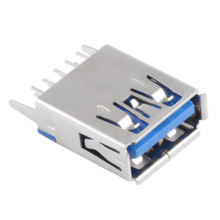 50 PCS 180 Degrees Straight Angle USB 3.0 AF Connector Solder PAD Material SPCC