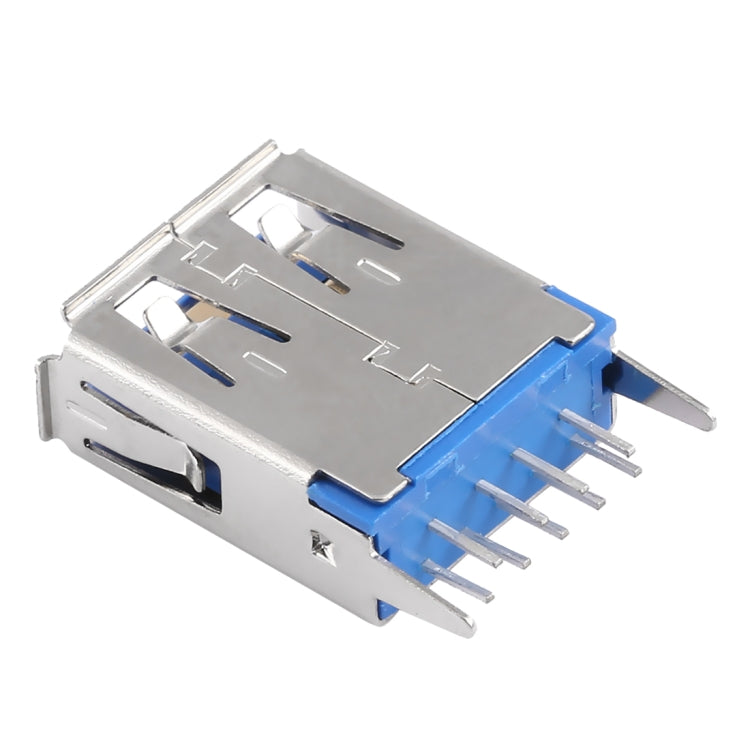 50 PCS 180 Degrees Straight Angle USB 3.0 AF Connector Solder PAD Material SPCC