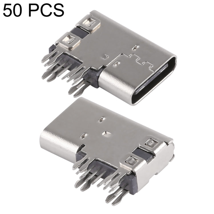 50 PCS USB-C / Type-C Female 14 Pin Side Plug Socket Connector
