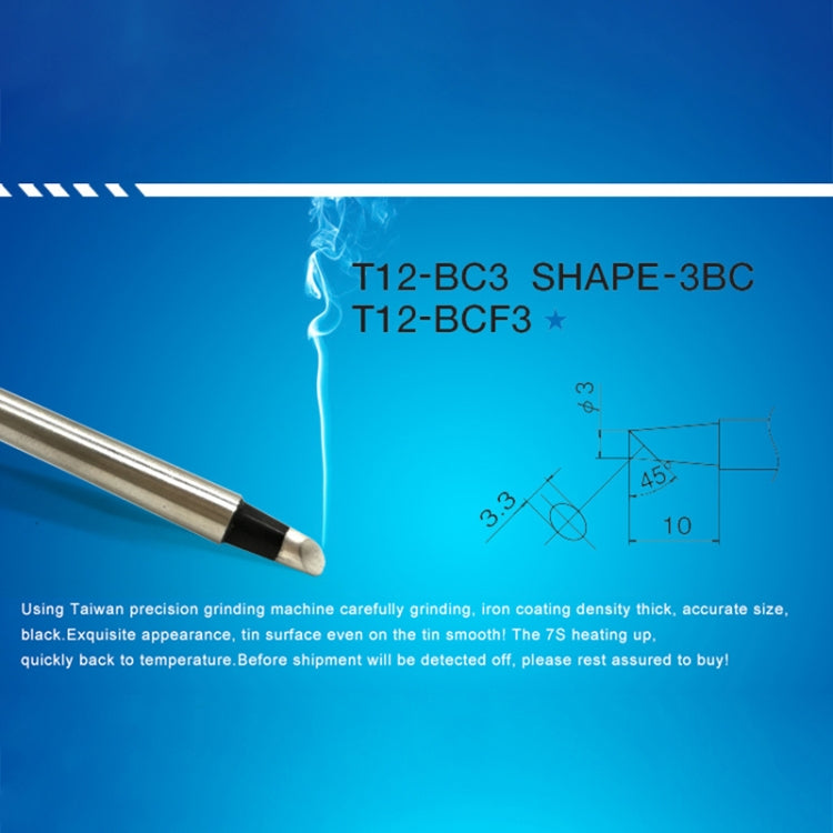 QUICKO T12-BC3 Black Welding Lead-free Soldering Iron Tip