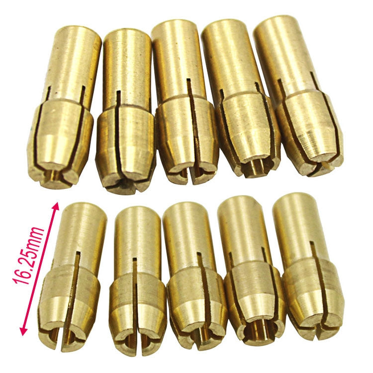 10 PCS Three-claw Copper Clamp Nut for Electric Mill Fittingsï¼ŒBore diameter: 3.2mm