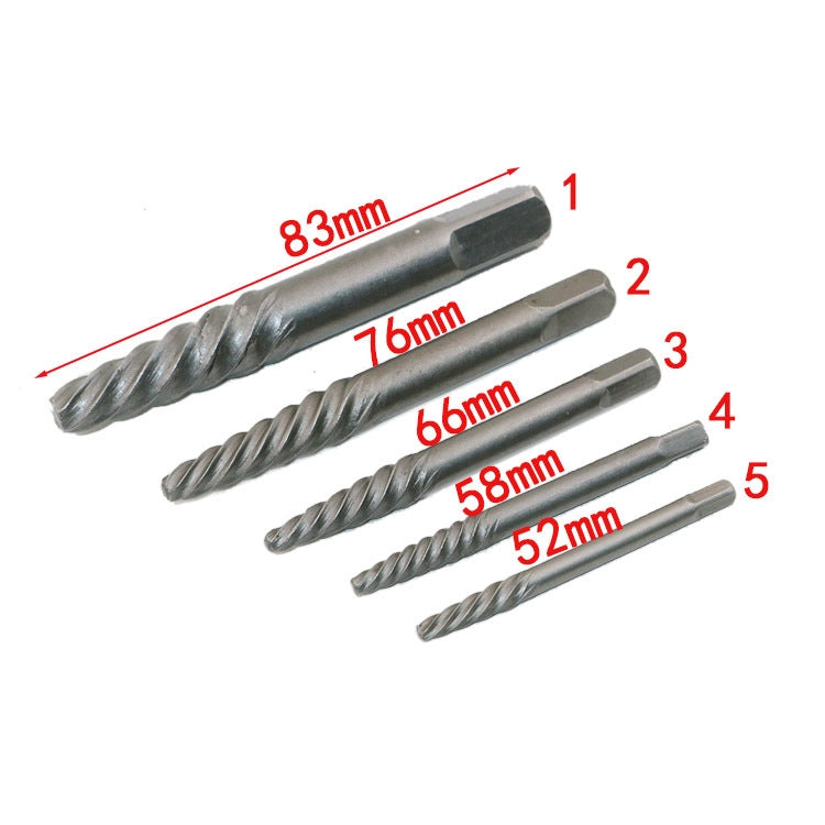 11 PCS High Hardness Machine Repair Broken Head Screw Extractor, Size: 2-10mm