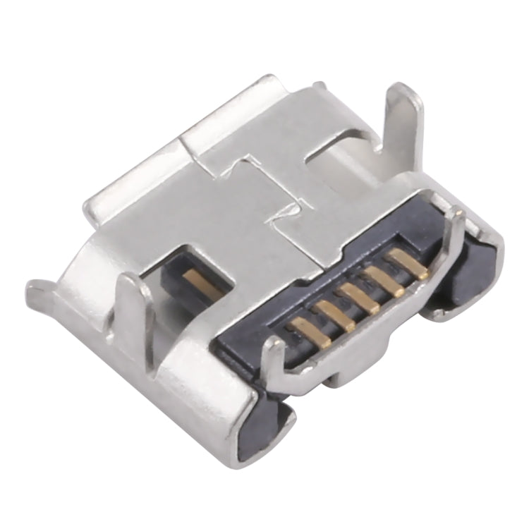 50 PCS Micro USB 5P/F Fixed Foot Outer Plug, 4.85 Edge to Edge Shell, Electroplated and Coated with Tin Film, D Type
