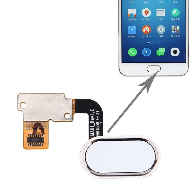 For Meizu Meilan Metal Fingerprint Sensor Flex Cable(White)