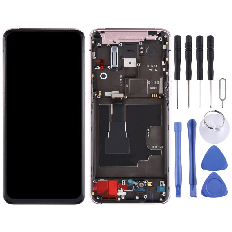Original LCD Screen for OPPO Reno2 Digitizer Full Assembly with Frame (Pink)