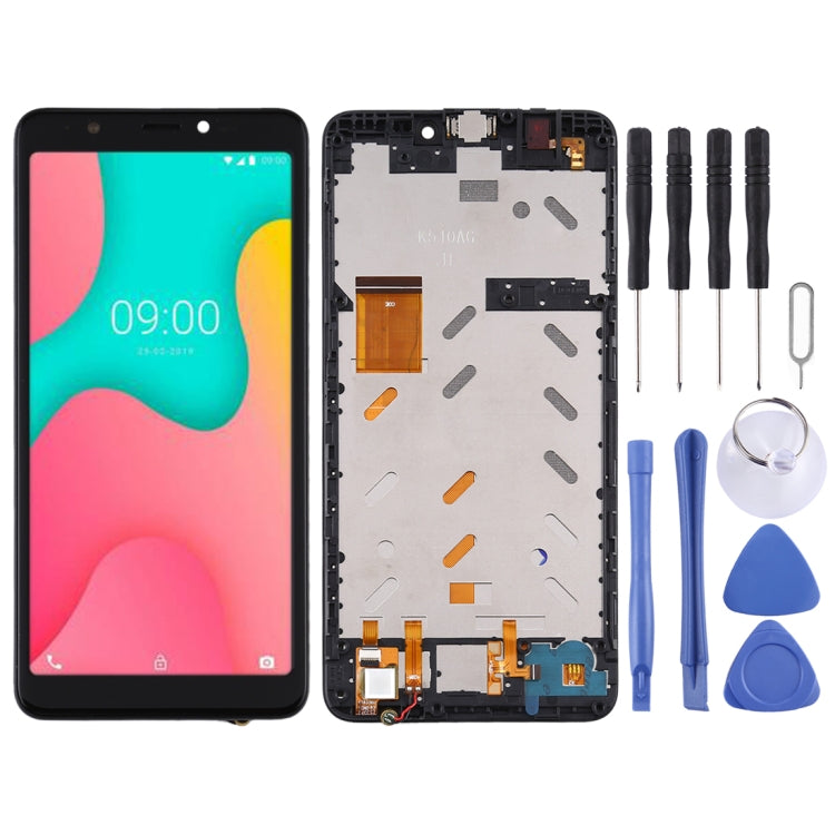 Original LCD Screen for Wiko Y60 Digitizer Full Assembly with Frame (Black)