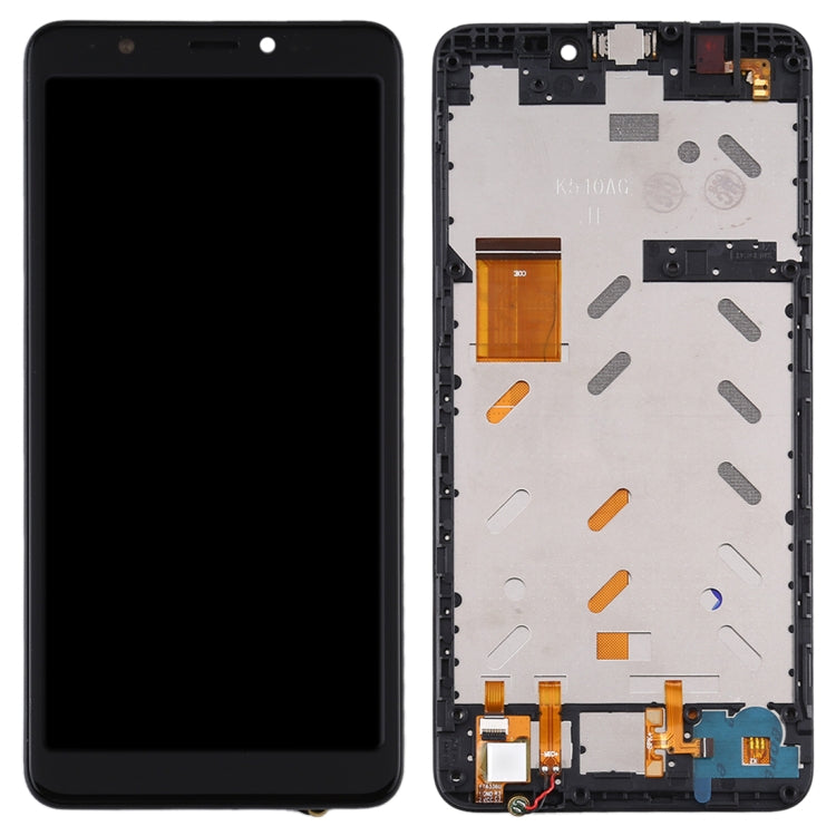 Original LCD Screen for Wiko Y60 Digitizer Full Assembly with Frame (Black)