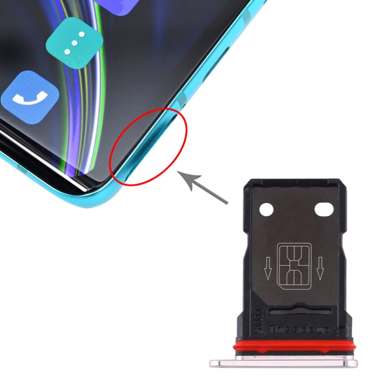 For OnePlus 8 Original SIM Card Tray + SIM Card Tray (Silver)