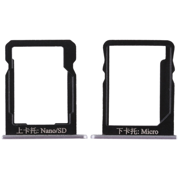 SIM Card Tray + SIM Card Tray / Micro SD Card for Huawei Honor 6 Plus (Grey)