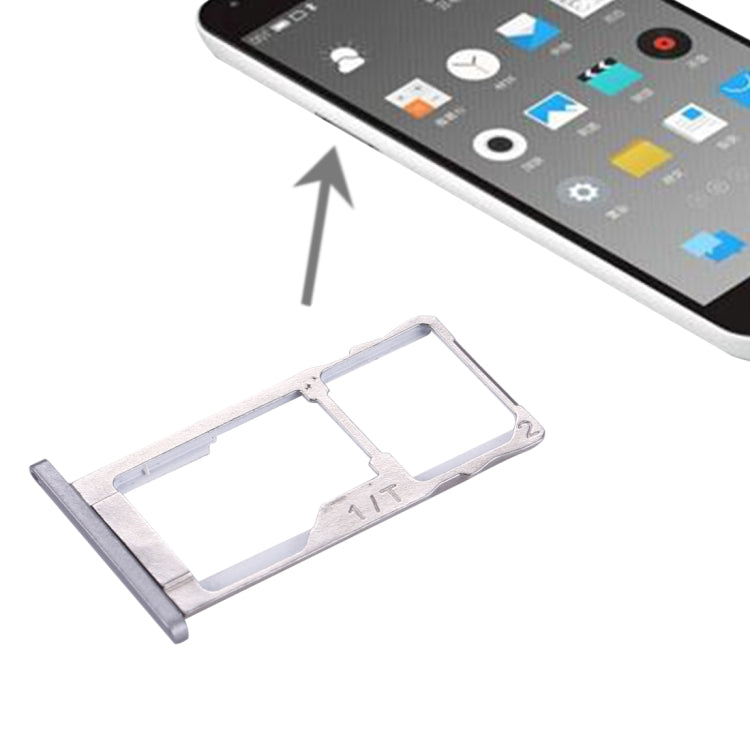 For Meizu MX2 SIM + SIM / Micro SD Card Tray  (Grey)