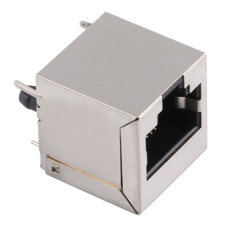 50 PCS RJ45 180 Degrees Straight Plug Full-pack Connector without Light, H Type