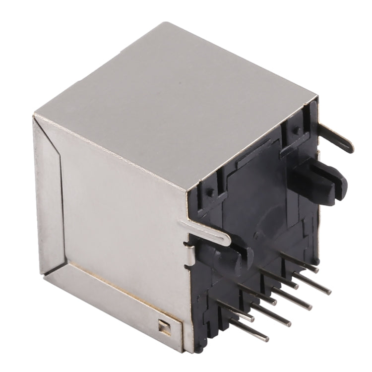 50 PCS RJ45 180 Degrees Straight Plug Full-pack Connector without Light, H Type
