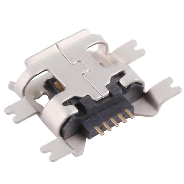 50 PCS Micro USB 5P/F Heavy Plate Fixed Foot 1.17 with Crimping, H Type