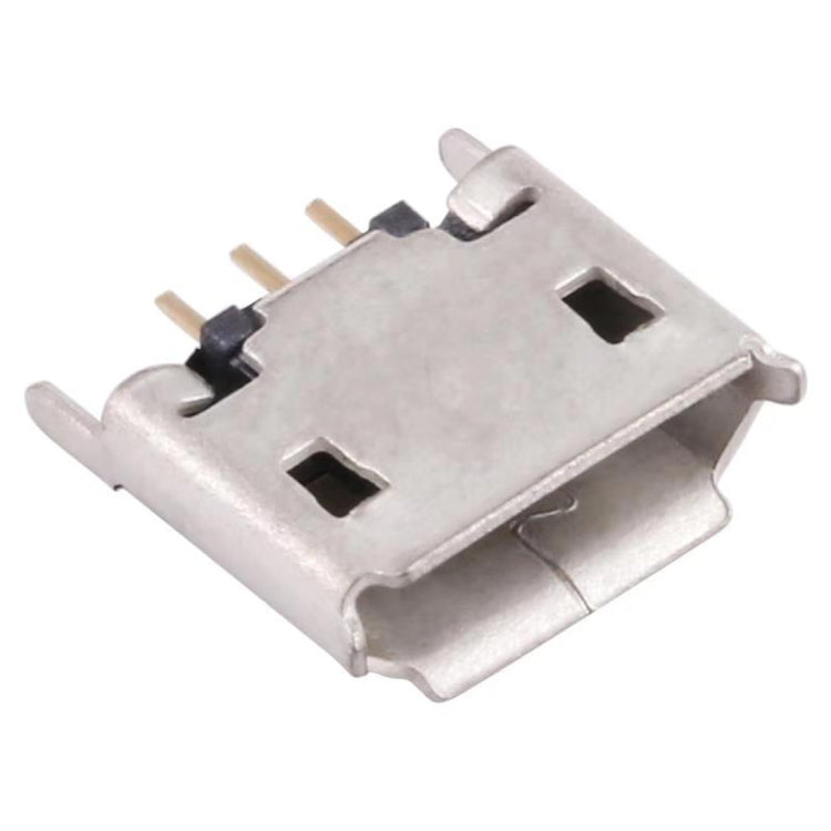 50 PCS Micro USB 5P/F 180 Degrees Connector with Crimping, Electroplated and Coated with Tin Film