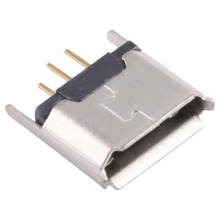 50 PCS Micro USB 5P/F 180 Degrees Lengthened Needle Connector with Crimping, Electroplated and Coated with Tin Film