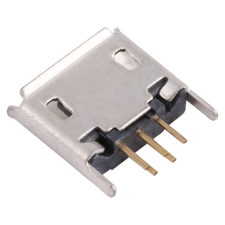 50 PCS Micro USB 5P/F 180 Degrees Lengthened Needle Connector with Crimping, Electroplated and Coated with Tin Film