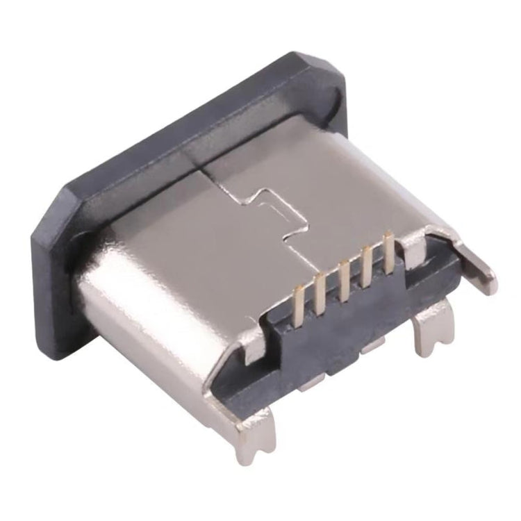 50 PCS Micro USB 5P/F 180 Degrees Vertical Patch Connector, Electroplated and Coated with Tin Film, H Type