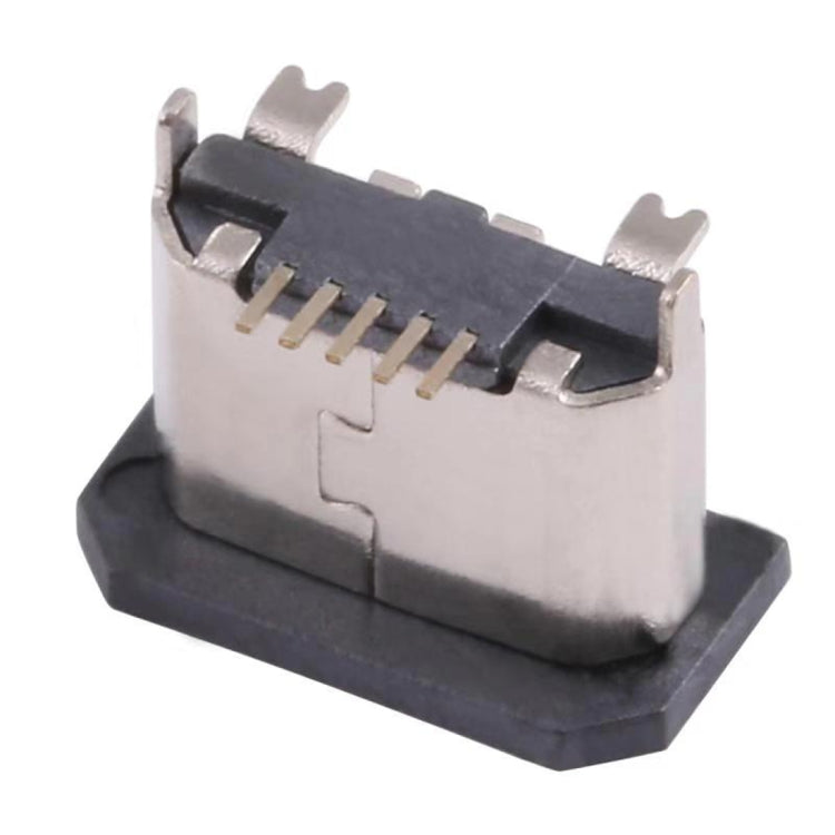 50 PCS Micro USB 5P/F 180 Degrees Vertical Patch Connector, Electroplated and Coated with Tin Film, H Type