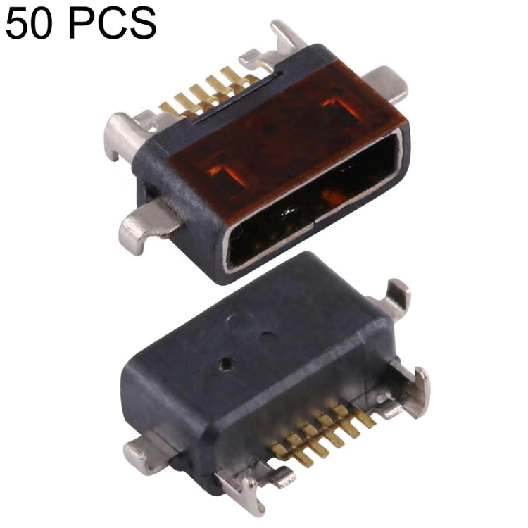 50 PCS Micro USB 5P/F Connector Waterproof Roll, H Type