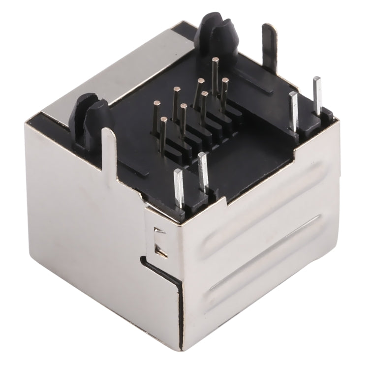 50 PCS RJ45 Shell Housing 15mm Connector with LED Light, No Shrapnel, H Type