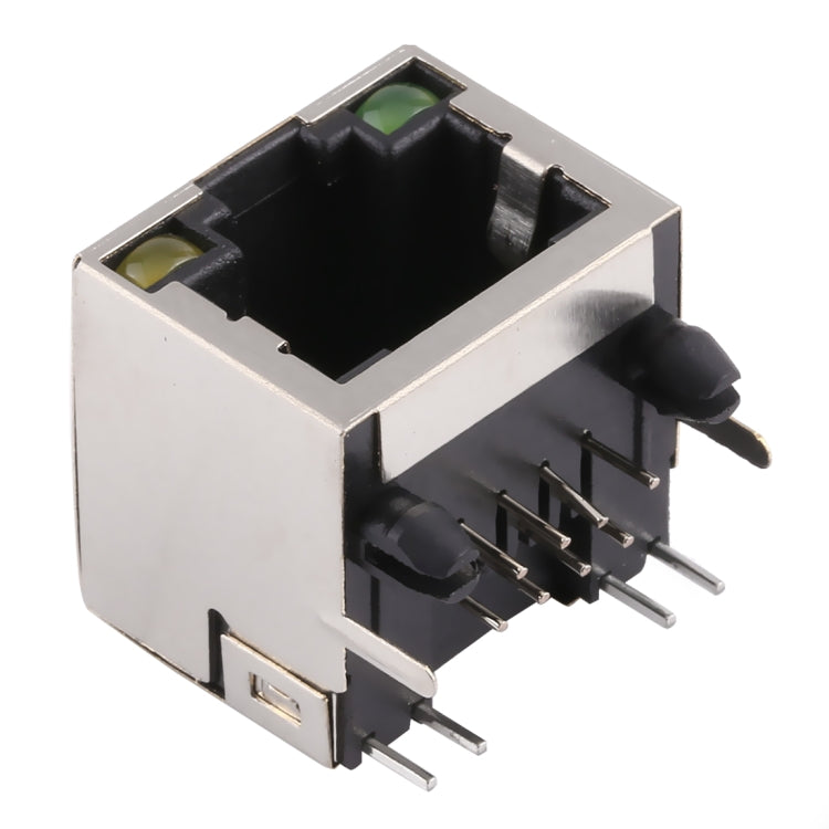 50 PCS RJ45 Shell Housing 15mm Connector with LED Light, No Shrapnel, H Type