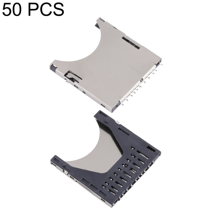 50 PCS 2 in 1 10 Pin SD Card Connector Card Slot Self Push Pop-up PUSH Jack