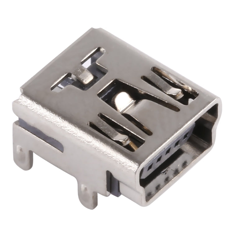 50 PCS Mini USB 90 Degrees 4 Foot Pin Black Plastic Core Copper Shell Electroplated Nickel Connector