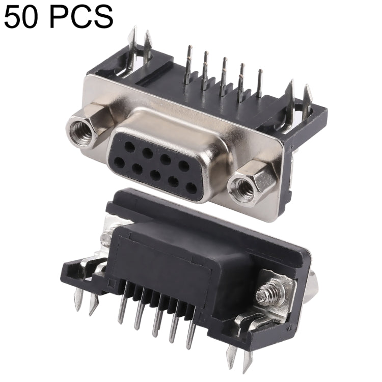 50 PCS DB 9 Pin Female Assembly PCB Solder Type Connector
