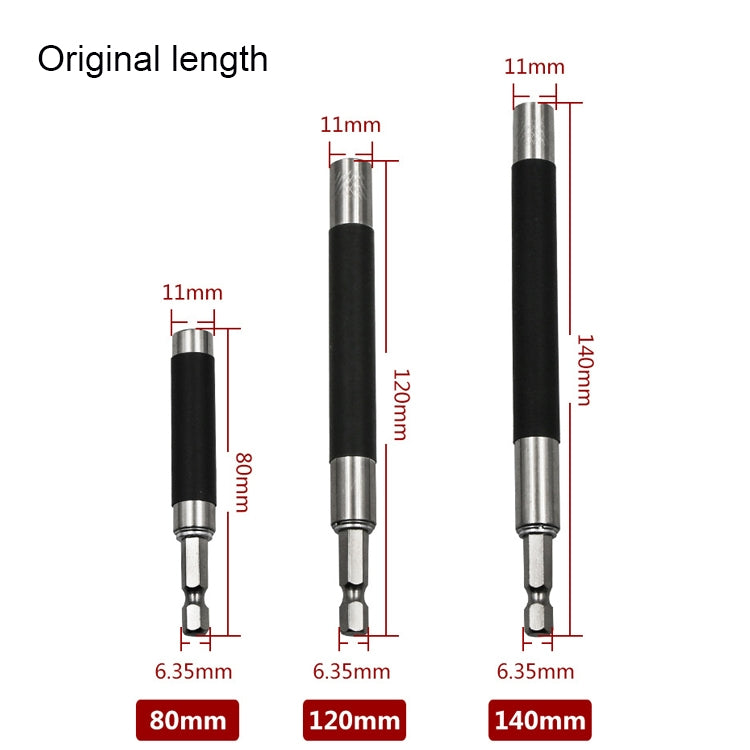 3 in 1 Telescopic Hexagonal Handle Lengthened Connecting Rod Guide Rod, Length: 80/120/140mm