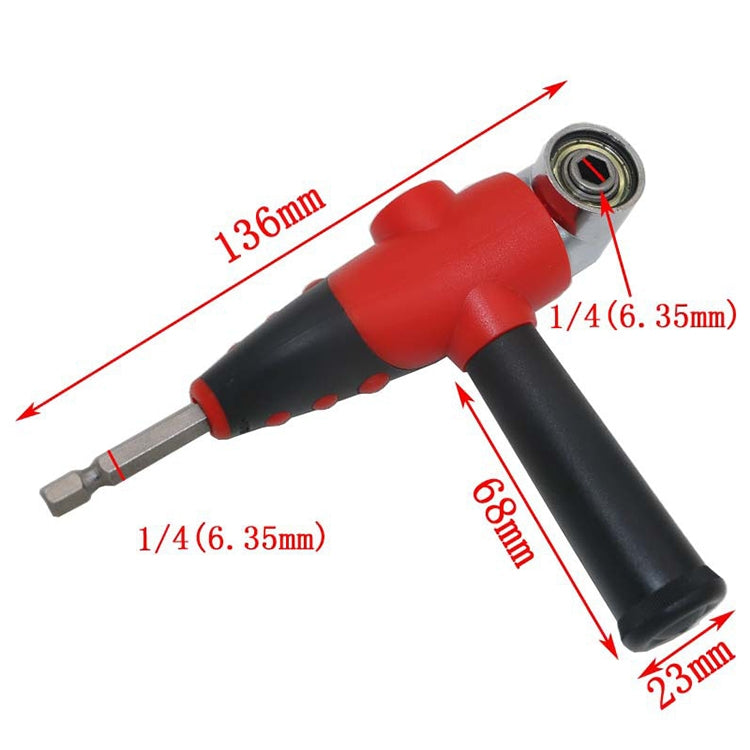 Multifunctional Combination Set for 105 Degree Force-saving Bending Positive and Reverse Screw Tool with Handle and 4 Hex Shank
