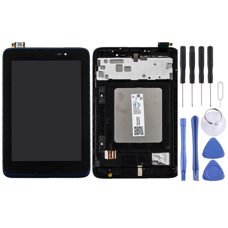 OEM LCD Screen for Lenovo A7-50 A3500  Digitizer Full Assembly with Frame (Dark Blue)