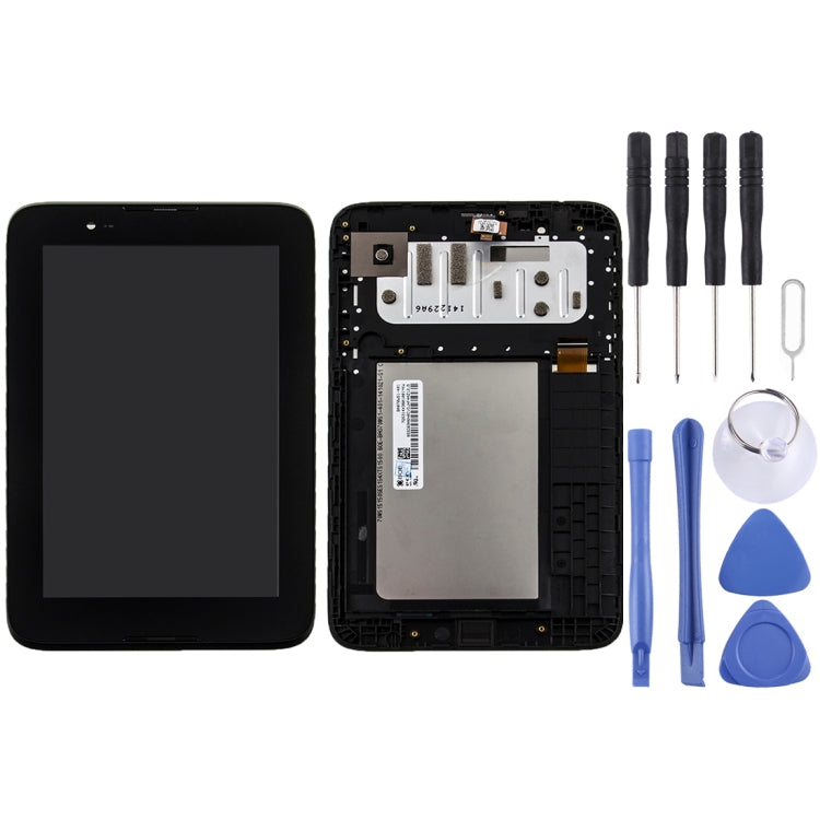 OEM LCD Screen for Lenovo A7-30 / A3300 Digitizer Full Assembly with Frame (Black)