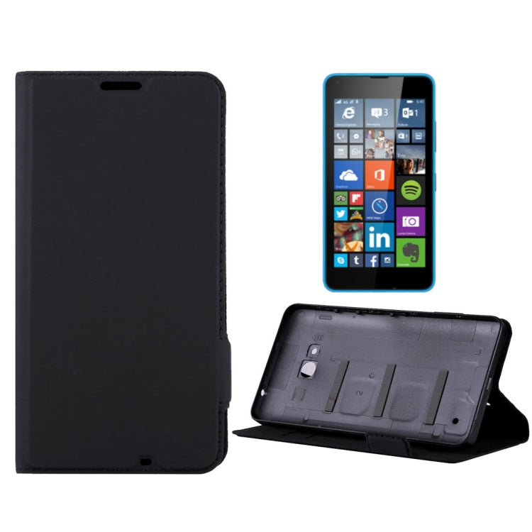 Horizontal Flip Leather Case with Card Slot + Back Cover For Microsoft Lumia 640
