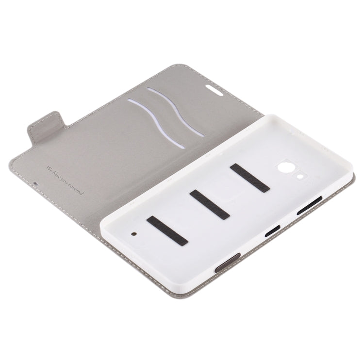 Horizontal Flip Leather Case with Card Slot + Back Cover For Microsoft Lumia 640