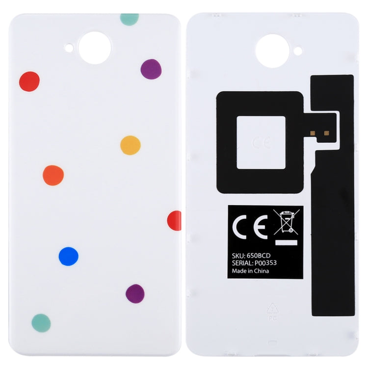 For Microsoft Lumia 650 Colorful PC Material Battery Back Cover with NFC Sticker