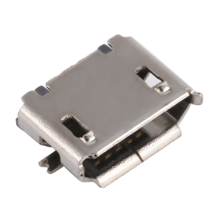 50 PCS Micro USB 5P/F Fixation Pin SMT, Electroplated and Coated with Tin Film, H Type