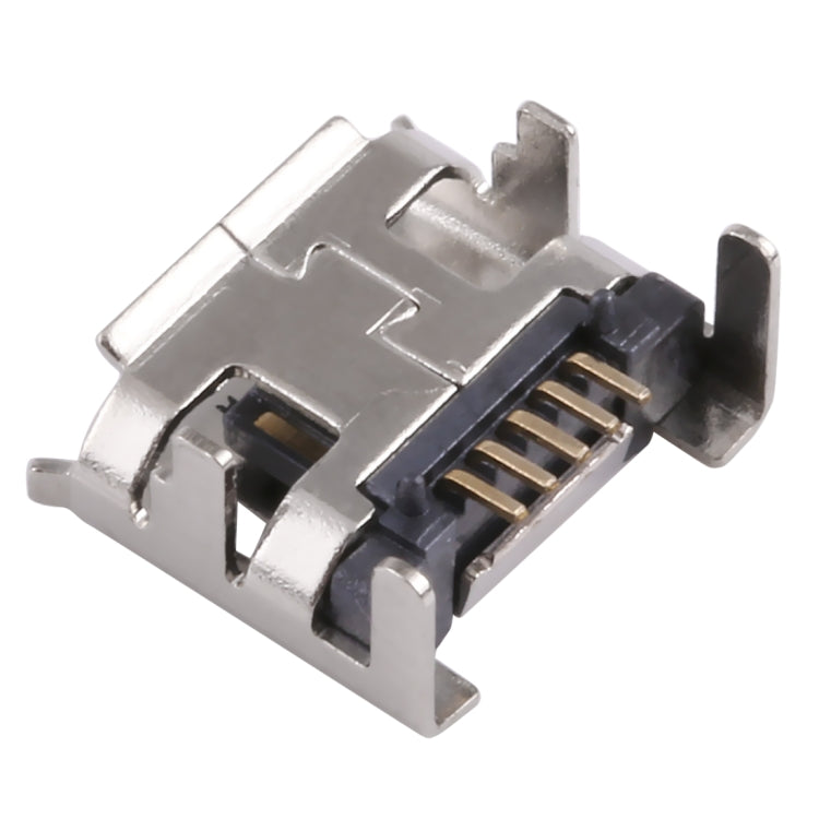 50 PCS Micro USB 5P/F Fixed Foot 7.2 Short Needle with Crimping, D Type