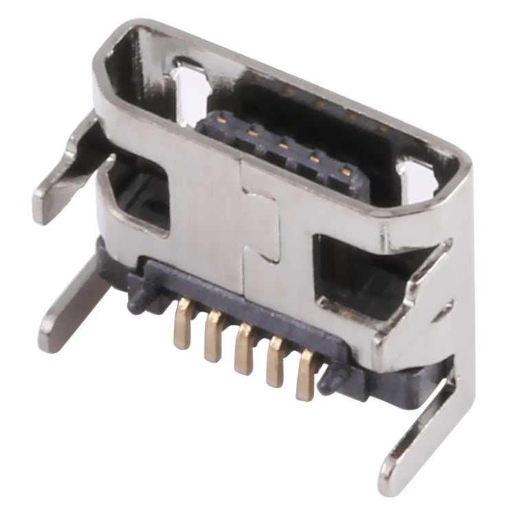50 PCS Micro USB 5P/F Fixed Foot 7.2 Short Needle without Crimping, D Type