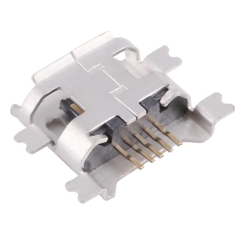 50 PCS Micro USB 5P/F SMT Heavy Plate Fixed Foot 1.27 with Crimping, H Type