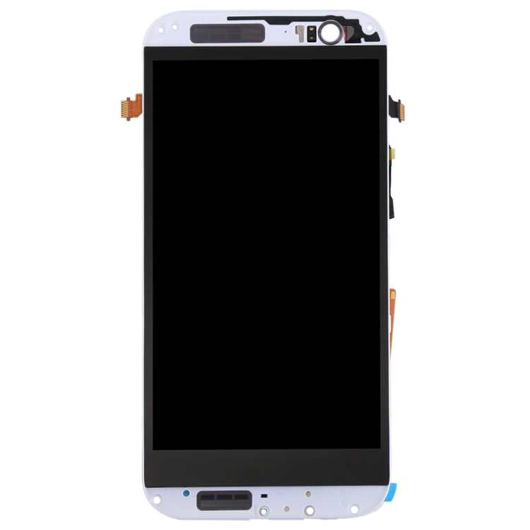 TFT LCD Screen for HTC One M8 Dual SIM Digitizer Full Assembly with Frame (White)