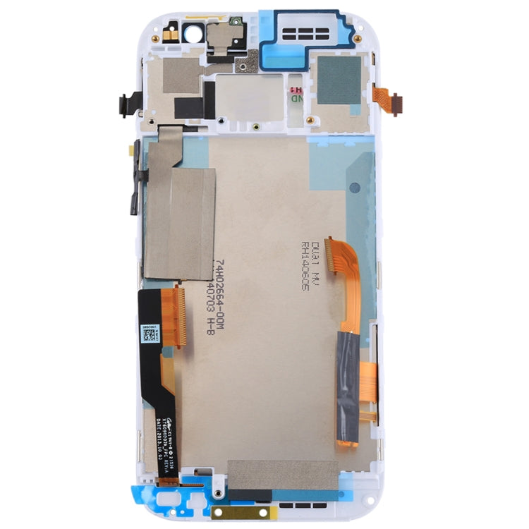 TFT LCD Screen for HTC One M8 Dual SIM Digitizer Full Assembly with Frame (White)