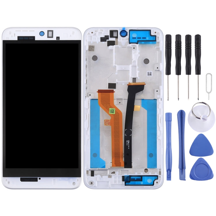 TFT LCD Screen for HTC Butterfly 3 Digitizer Full Assembly with Frame(White)