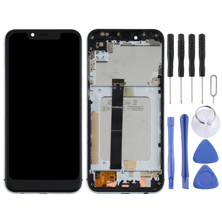 Original LCD Screen for Umidigi A3 Pro Digitizer Full Assembly With Frame (Silver)