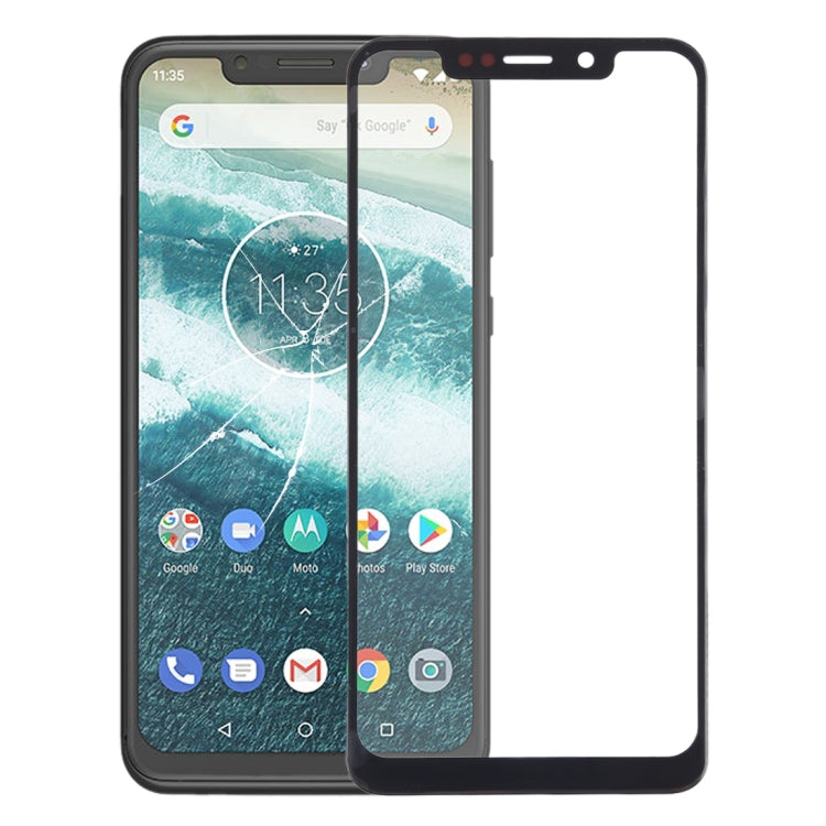 Front Screen Outer Glass Lens for Motorola Moto P30(Black)